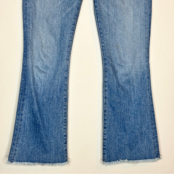 VERONICA BEARD Carolyn 10" Baby Boot Frayed Hem Exposed Button Fly Jeans Size 24 - Picture 4 of 12